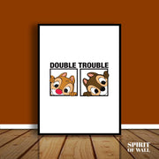 Double Trouble Cartoon | Kids Wall Art