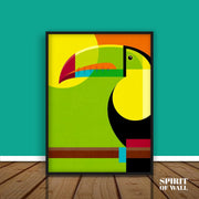 Toucan Bird Illustration | Abstract Wall Art