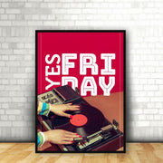 Yes Friday Aesthetic l Music Wall Art