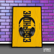 Earphone Poster | Wall Art