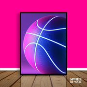 Basketball Aesthetic Purple Portrait | Wall Art