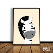 Cute Zebra | Kids Wall Art