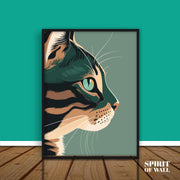 Cat Illustration Portrait | Wall Art