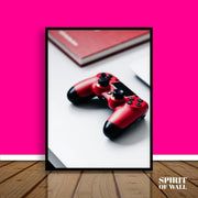 Black & Red Game Controller | Game Wall Art