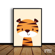 Cute Tiger Cartoon | Kids Wall Art