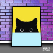 Lovely Balck Cat l Animal Wall Art