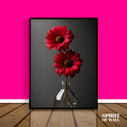 Red Daisy Flower | Wall Art