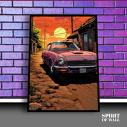 Purple Dynamic Car | Car Wall Art