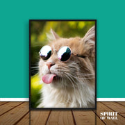 Funny Cat With Glasses | Animal Wall Art