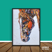 Brown Horse Head | Abstract Wall Art