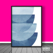 Semi Circle Modern Art Portrait | Abstract Wall Art