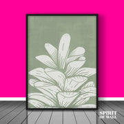 Pinecone Green illustrated Portrait | Wall Art