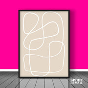 Minimalist Twisted Lines Portrait | Minimalist Wall Art