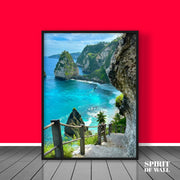 Bali Stone Beach Portrait | Travel Wall Art