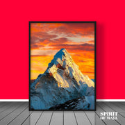 Mount Everest Top View Portrait | Travel Wall Art