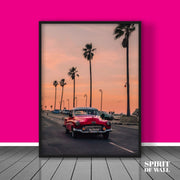 Classic Sunset Drive | Vintage Wall Art