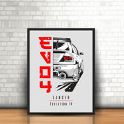 Lancer evolution IV | Car Wall Art