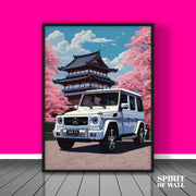 White G Wagon in Japan | Cars Wall Art