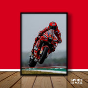 Racing Bike on Track Poster | Bikes Wall Art