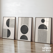 Abstract Geometric (3 Panels) Wall Art | Urban Wall Art