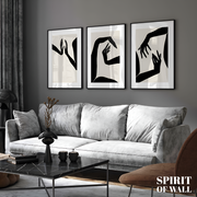 Abstract Modern Figurative (3 Panels) Wall Art | Urban Wall Art