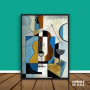 Cubist Guitar | Abstract Wall Art