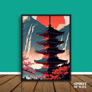 Chinese Building Abstract Portrait | Abstract Wall Art