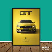 Yellow Ford Mustang GT | Cars Wall Art