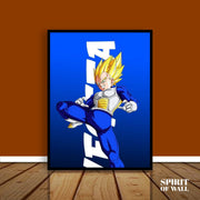 Vegeta Cartoon Portrait | Cartoon Wall Art