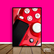 Red ps4 Controller | Game Wall Art