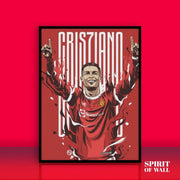 Cristiano Ronaldo Illustrated Poster | Abstract Wall Art