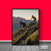 Bike Cyclist on Mountain Portrait | Travel Wall Art