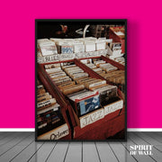 Vintage Records Stall Poster | Vintage Wall Art