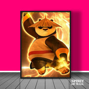 Dragon Warrior Cartoon Portrait | Cartoon Wall Art