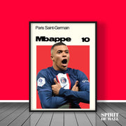 Mbappe 10 Card Poster | Sports Wall Art