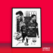 Black and White Messi Poster | Public Figure Wall Art