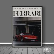 Vintage Ferrari Card Poster | Cars Wall Art