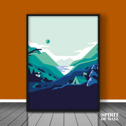 Mountain View illustration | Wall Art