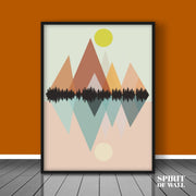 Abstract Mountain Modern Nordic Portrait | Nordic Wall Art