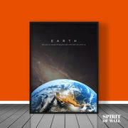 Outer Space Earth Portrait | Space Wall Art