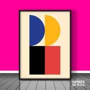 Graphic Colourful Abstract Modern Artcircle Portrait | Abstract Wall Art