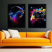 Abstract Gaming Colorful (2 Panel) | Abstract Wall Art