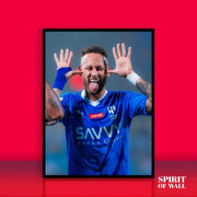 Neymar Funny Portrait | Sports Wall Art