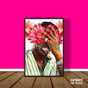 Travis With Flower Aesthetic Portrait | Aesthetic Wall Art