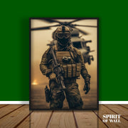 Soldier Aesthetic Portrait | Wall Art