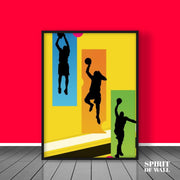 Abstract Basketball Digital Painting | Sports Wall Art