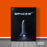 Space X Space Shuttle Portrait | Space Wall Art