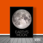 Earth's Moon Portrait | Space Wall Art