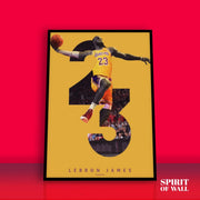 Lebron James Yellow Poster | Sports Wall Art