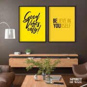 Yellow Quotes (2 Panel) | Quotes Wall Art